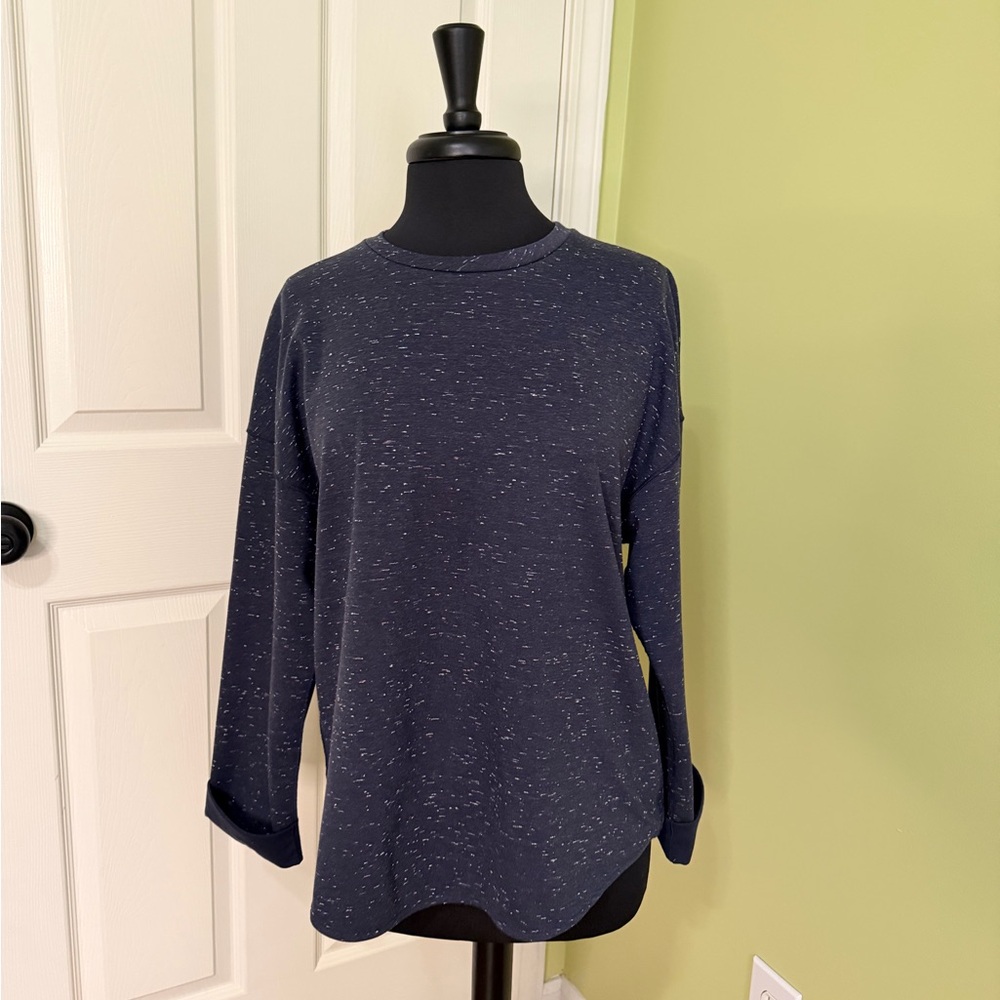 Vince. Women's Navy Blue Speckled Top